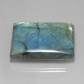 Labradorite multicolore naturelle baguette, 74,95 ct, translucide