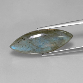 Labradorite multicolore naturelle marquise, 10,15 ct, translucide