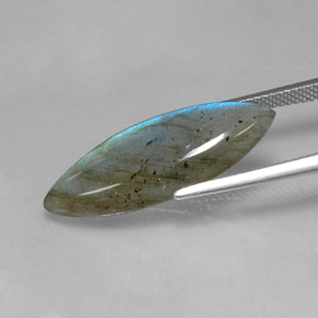Labradorite multicolore naturelle marquise, 10,15 ct, translucide