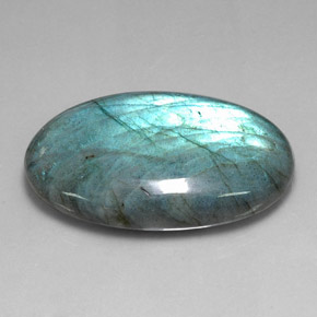 Labradorite multicolore naturelle coupe ovale, 77,11 ct, translucide