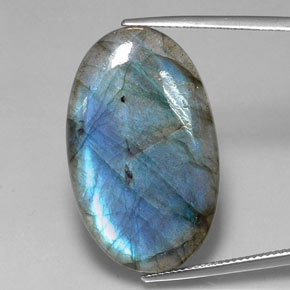 Labradorite Multicolore naturelle Coupe ovale, 25.23 ct, Translucide