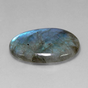 Labradorite Multicolore naturelle Coupe ovale, 25.23 ct, Translucide