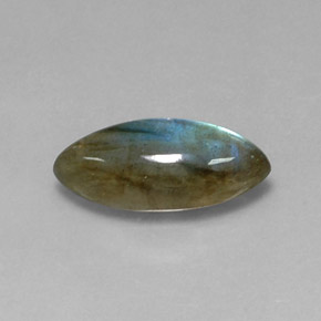 Labradorite multicolore naturelle marquise, 6,58 ct, translucide