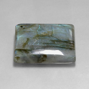 Labradorite multicolore naturelle baguette, 45,78 ct, translucide