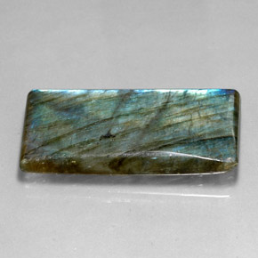 Labradorite multicolore naturelle baguette, 29,87 ct, translucide