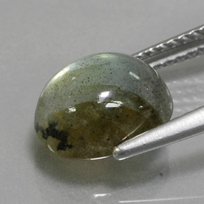 Labradorite multicolore naturelle coupe ovale, 3,19 ct, translucide