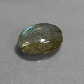 Labradorite Multicolore naturelle Coupe ovale, 5.51 ct, Translucide