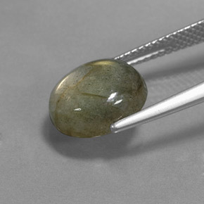 Labradorite multicolore naturelle coupe ovale, 3,78 ct, translucide