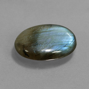 Labradorite Multicolore naturelle Coupe ovale, 4.13 ct, Translucide