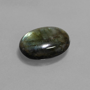 Labradorite multicolore naturelle coupe ovale, 7,29 ct, opaque