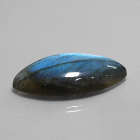 Labradorite multicolore naturelle marquise, 28,88 ct, translucide