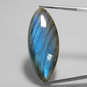Labradorite Multicolore naturelle Marquise, 38.33 ct, Translucide