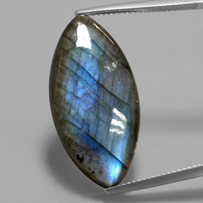 Labradorite multicolore naturelle transparent, 15,62 ct, transparent / translucide