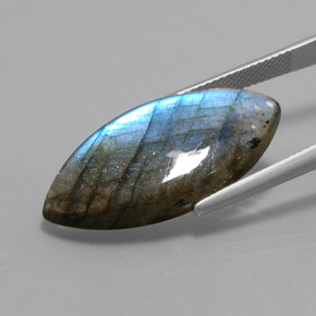 Labradorite multicolore naturelle transparent, 15,62 ct, transparent / translucide