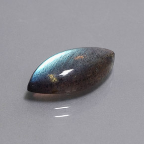 Labradorite multicolore naturelle transparent, 5,19 ct, transparent / translucide
