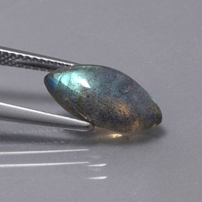 Labradorite multicolore naturelle transparent, 2,98 ct, transparent / translucide
