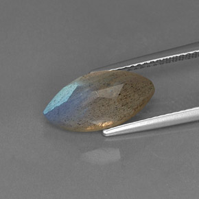 Labradorite bleue naturelle transparent, 3,55 ct, transparent / translucide