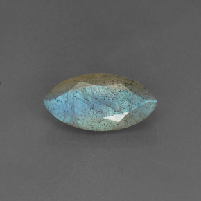 Labradorite Éclat Bleu Gris naturelle Transparent, 3.06 ct, Transparent / Translucide