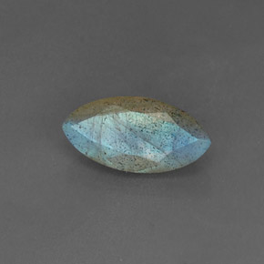 Labradorite Éclat Bleu Gris naturelle Transparent, 3.06 ct, Transparent / Translucide