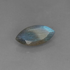 Labradorite Éclat Bleu Gris naturelle Marquise, 3.27 ct, Translucide