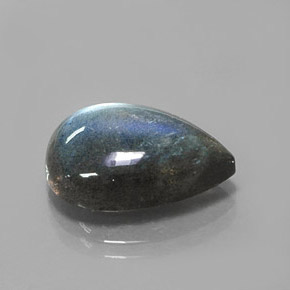 Labradorite Multicolore naturelle En forme de poire, 10.49 ct, Translucide
