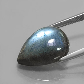 Labradorite Multicolore naturelle En forme de poire, 10.49 ct, Translucide