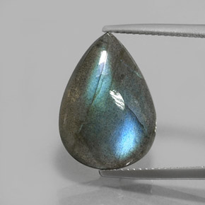 Labradorite Multicolore naturelle En forme de poire, 8.40 ct, Translucide