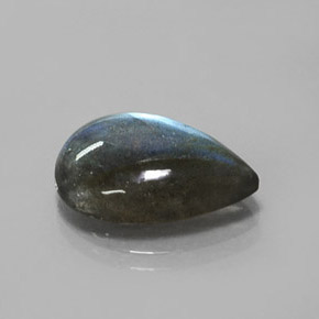 Labradorite Multicolore naturelle En forme de poire, 8.40 ct, Translucide
