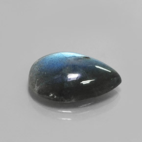 Labradorite multicolore naturelle en forme de poire, 8,76 ct, translucide