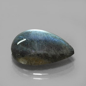 Labradorite Multicolore naturelle En forme de poire, 12.79 ct, Translucide