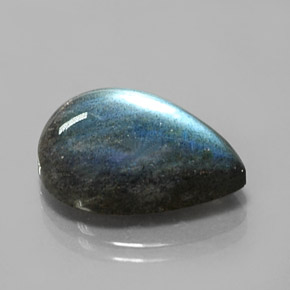 Labradorite multicolore naturelle en forme de poire, 14,88 ct, translucide