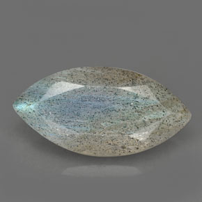 Labradorite multicolore naturelle marquise, 2,55 ct, translucide