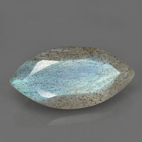 Labradorite multicolore naturelle marquise, 2,55 ct, translucide