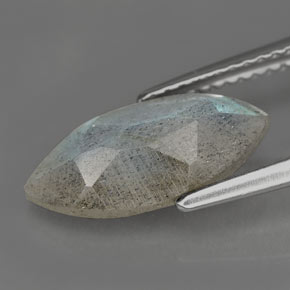 Labradorite multicolore naturelle marquise, 2,55 ct, translucide