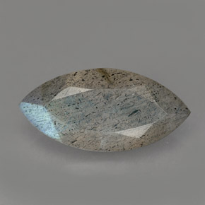 Labradorite multicolore naturelle marquise, 2,53 ct, translucide