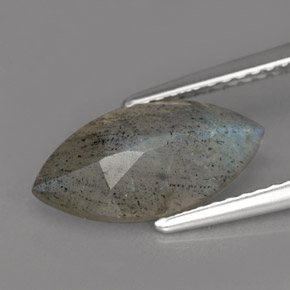 Labradorite multicolore naturelle marquise, 2,53 ct, translucide