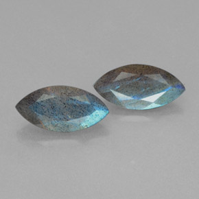 Achetez naturel ct Éclat Bleu Gris Labradorite gems, Transparent, En provenance Madagascar chez GemSelect. En stock, livraison internationale!