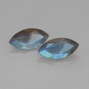 Achetez naturel ct Éclat Bleu Gris Labradorite gems, Transparent, En provenance Madagascar chez GemSelect. En stock, livraison internationale!