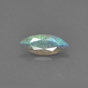 Labradorite bleue naturelle transparent, 1,40 ct, transparent / translucide
