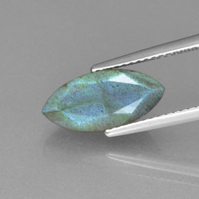 Labradorite bleue naturelle transparent, 3,54 ct, transparent / translucide