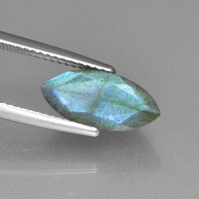 Labradorite bleue naturelle transparent, 3,54 ct, transparent / translucide