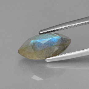 Labradorite bleue naturelle transparent, 3,54 ct, transparent / translucide