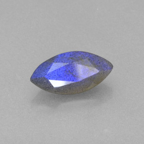 Labradorite Éclat Bleu Gris naturelle Transparent, 2.84 ct, Transparent / Translucide