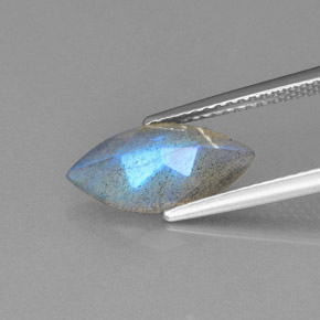 Labradorite bleue naturelle transparent, 2,15 ct, transparent / translucide