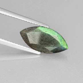 Labradorite Éclat Bleu Gris naturelle Transparent, 2.95 ct, Transparent / Translucide