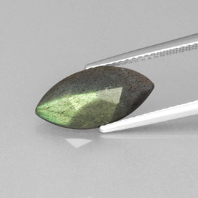 Labradorite Éclat Bleu Gris naturelle Transparent, 2.95 ct, Transparent / Translucide