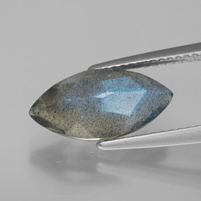 Labradorite bleue naturelle transparent, 2,82 ct, transparent / translucide