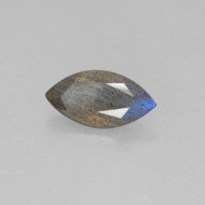 Labradorite Éclat Bleu Gris naturelle Transparent, 2.62 ct, Transparent / Translucide