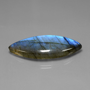 Labradorite bleue naturelle marquise, 36,89 ct, transparent