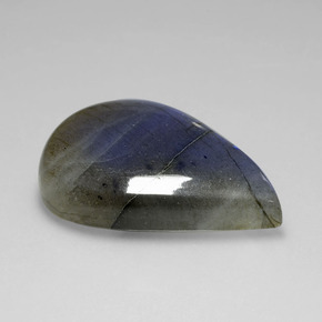 Labradorite bleue naturelle en forme de poire, 37,86 ct, transparent
